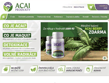 Tablet Screenshot of acaiprodukty.cz